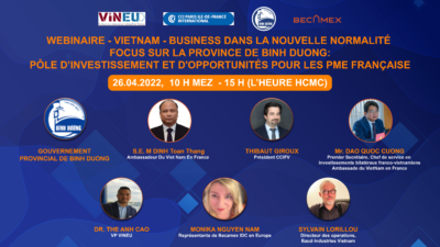 WEBINAR ON FRENCH INVESTMENT PROMOTION TO BINH DUONG PROVINCE