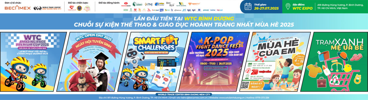 BÙNG NỔ CHUỖI SỰ KIỆN THỂ THAO – GIÁO DỤC LỚN NHẤT BÌNH DƯƠNG VÀO MÙA HÈ 2025!