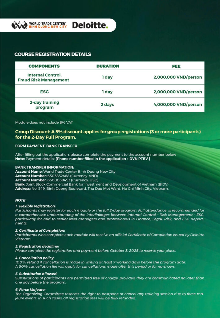 Speaker of Deloitte 2025 Training Program at WTC Binh Duong