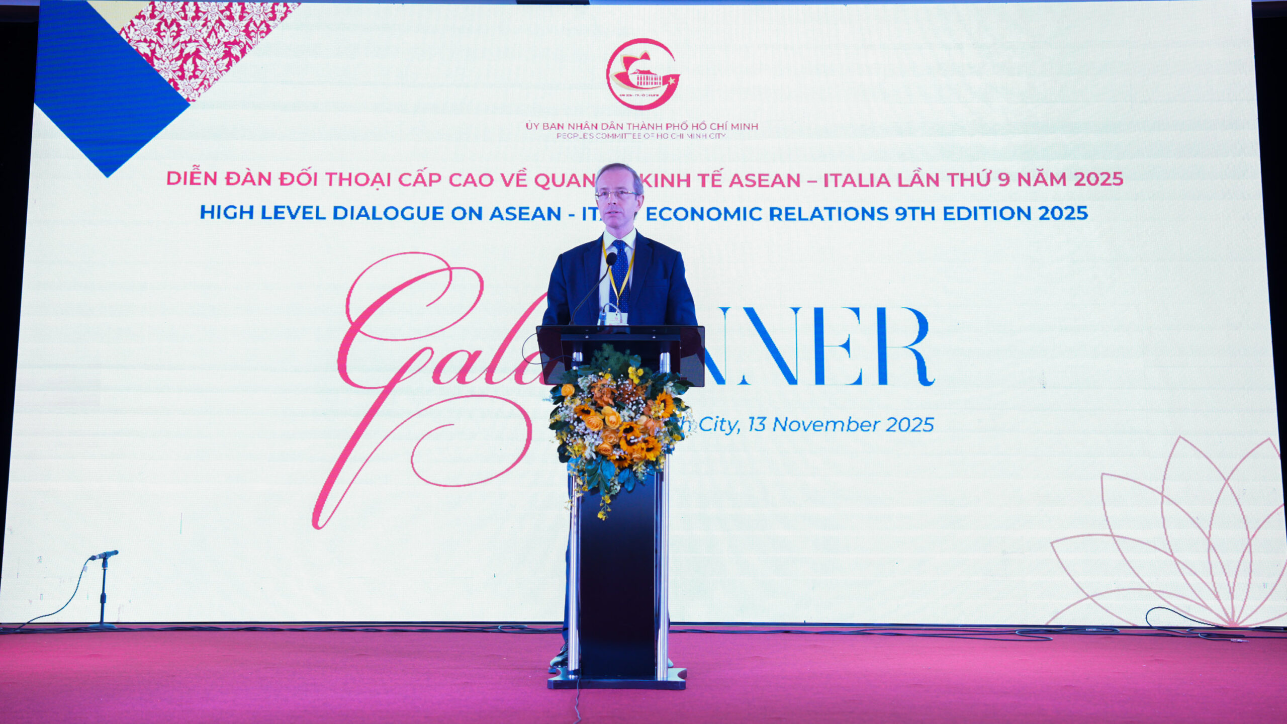Khách mời phát biểu tại tiệc Gala Dinner - Diễn đàn đối thoại cấp cao về Quan hệ kinh tế ASEAN - ITALIA lần thứ 9 năm 2025