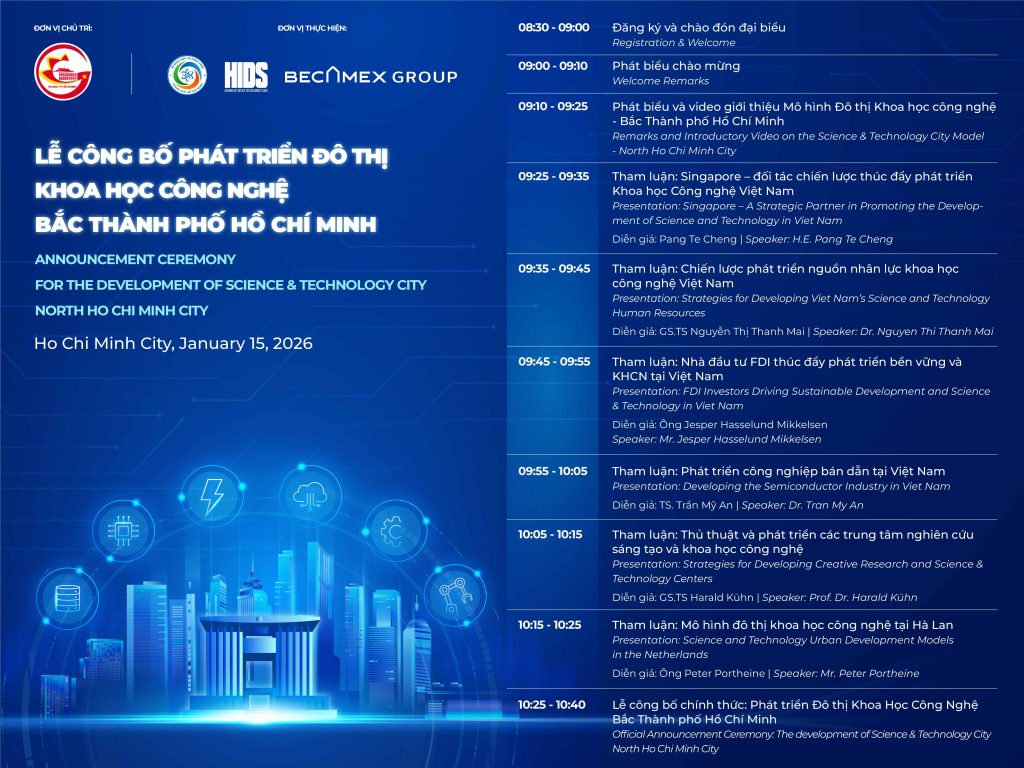 Thông tin Lễ công bố phát triển Đô thị khoa học công nghệ - Bắc TP.HCM