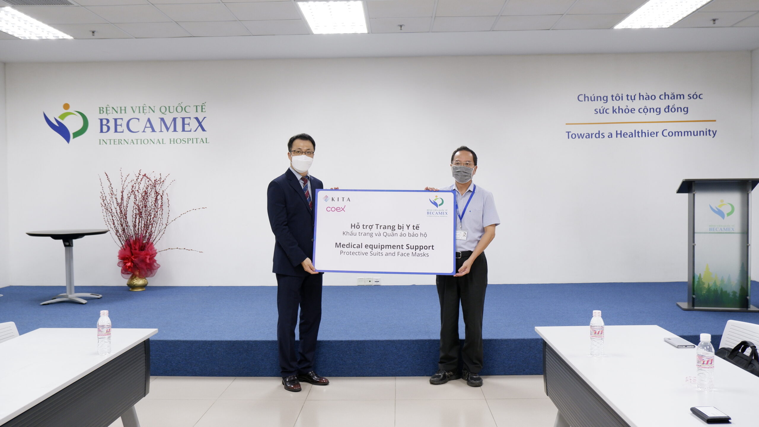 KITA & COEX HỖ TRỢ VẬT TƯ Y TẾ CHO BỆNH VIỆN QUỐC TẾ BECAMEX