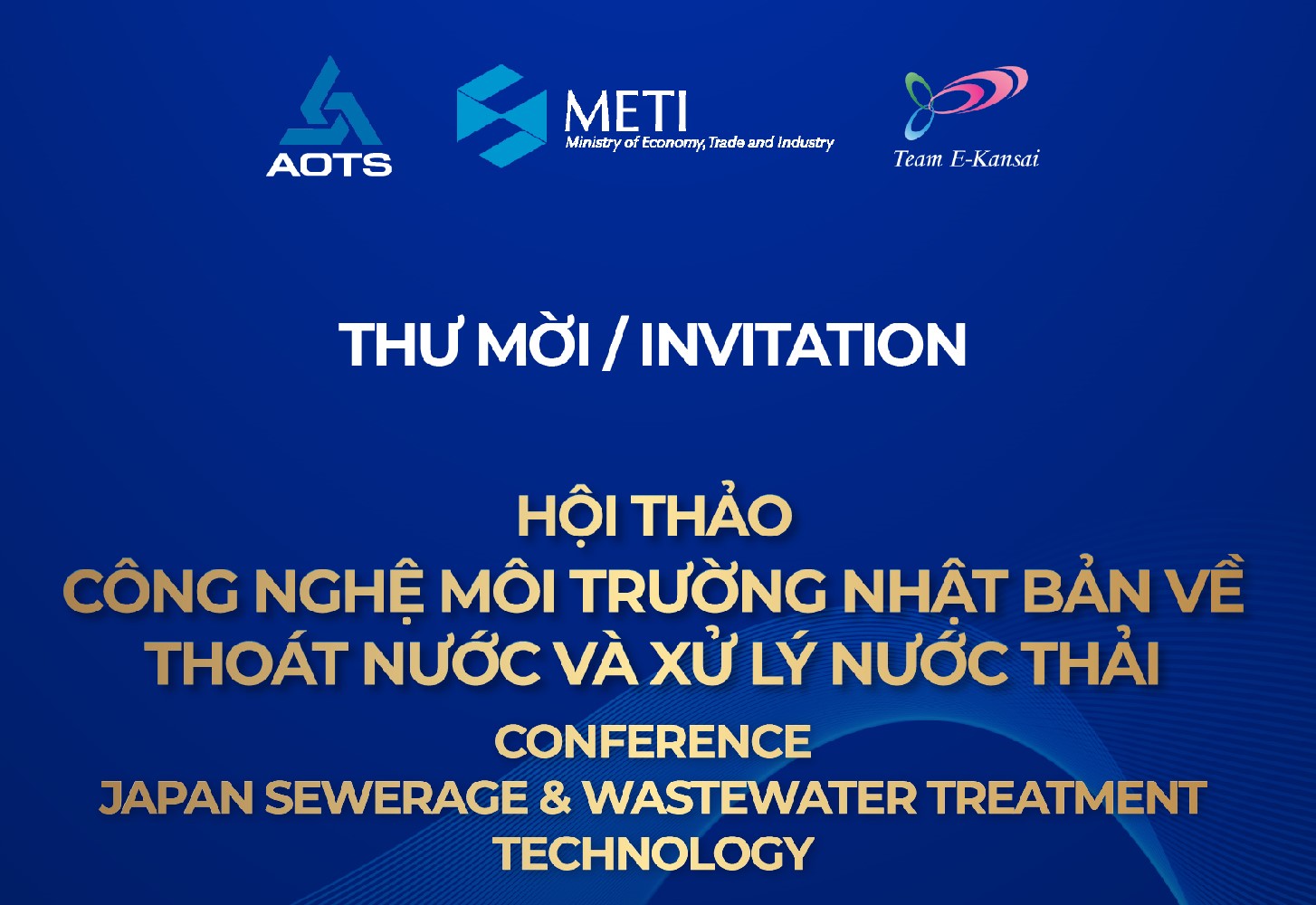 THƯ MỜI THAM DỰ HỘI THẢO CÔNG NGHỆ MÔI TRƯỜNG NHẬT BẢN VỀ THOÁT NƯỚC VÀ XỬ LÝ NƯỚC THẢI