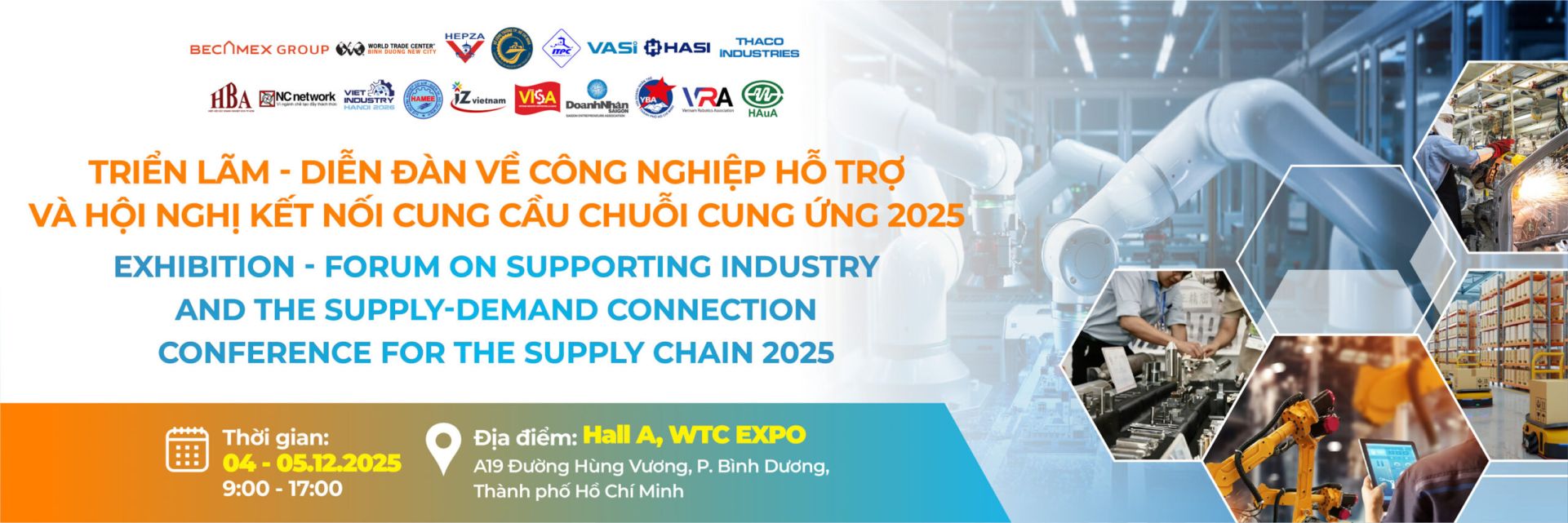 Triển lãm - Diễn đàn Công nghiệp hỗ trợ và Hội nghị kết nối cung cầu chuỗi cung ứng 2025